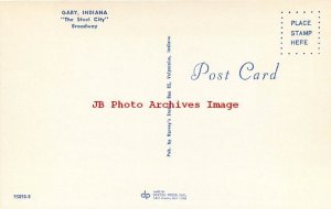 IN, Gary, Indiana, Broadway, Business Section, 60s Cars, Dexter Press No 95898-B 