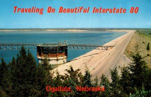 USA Traveling On Beautiful Interstate 80 Ogallala Nebraska Chrome Postcard 09.84