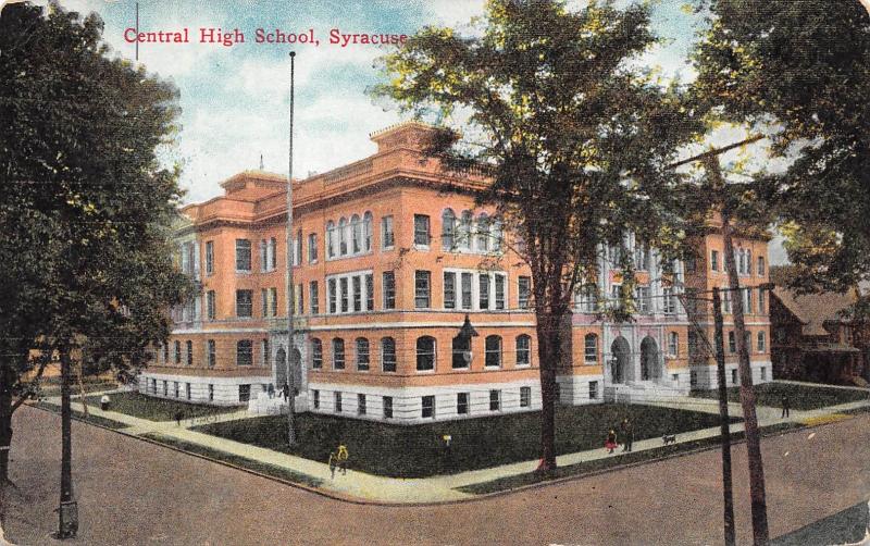 Syracuse New York c1910 Postcard Central High School