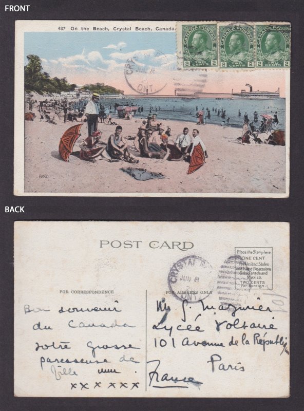 Postcard, CANADA, On the Beach, Crystal Beach
