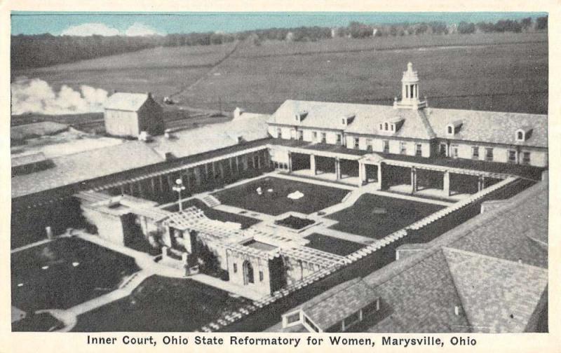 Marysville Ohio State Reformatory For Women Inner Court Antique Postcard K18347