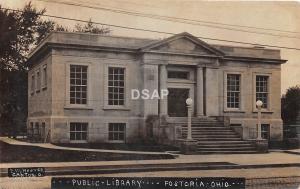 Ohio Postcard Real Photo RPPC '15 FOSTORIA Public Library Building Hoover Canton