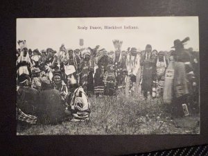 Mint USA Postcard RPPC Scalp Dance Blackfoot Indians Native Americans Indians