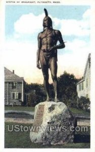 Statue of Massasoit - Plymouth, Massachusetts MA  