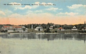 LA POINTE WISCONSINMADELINE ISLANDOLD MISSION-COTTAGES & GROUNDS1919 POSTCARD