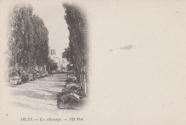 Arles Les Alicamps ND Photo Antique Drawing Painting French Postcard