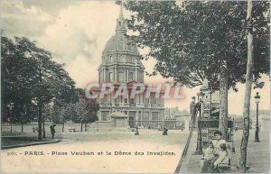 Postcard Old Paris Place Vauban and Dome des Invalides