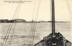 CPA De ROUEN au HAVRE a bord du Felix-Faure l'Arrivée au HAVRE (201328)