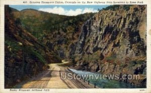 Entering Thompson Canon - Estes Park, Colorado CO