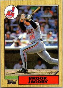1987 Topps Baseball Card Brook Jacoby Cleveland Indians sk3054