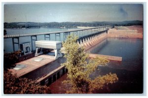 c1960 Watts Bar Dam Tennessee Dam River Lake Tennessee Vintage Antique Postcard