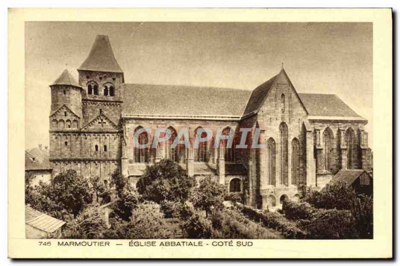 Postcard Old Marmoutier Abbey Church Cote Sud