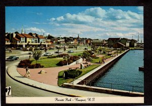 RI Perrotti Park Newport Rhode Island Postcard Shopping Area