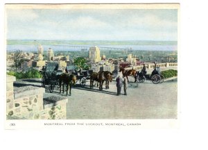 From the Lookout, Montreal, Folkard Lettercard, Horse Carts