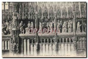 Postcard Old Chartres Cathedrale fragment Tour XVIs Choir