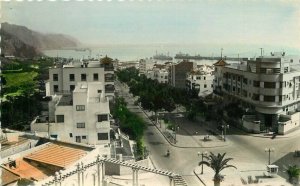 Birdseye 1950s Tenerife Spain Hand Tint Santa Cruz Postcard real photo 21-622