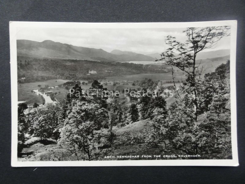 Scotland CALLANDER Loch Venachar from the Crag c1950's RP Postcard by J.White