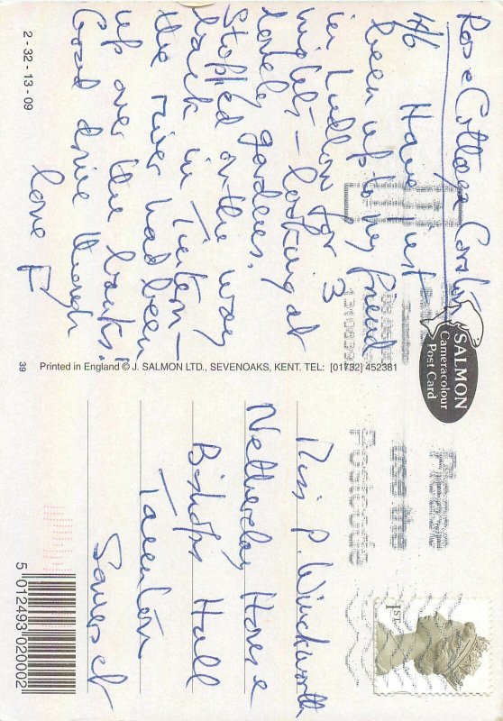 Postcard UK England Tintern abbey 