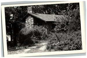 1930-50 Bethel Cottage Camp Mack Milford Indiana Rppc Real Photo Postcard 