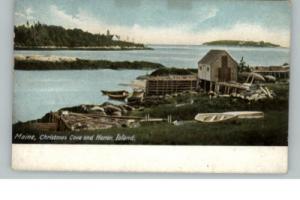 Christmas Cove ME Heron Island c1910 Postcard