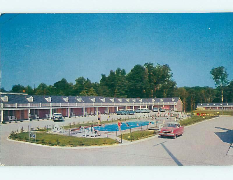 1950's OLD CARS & POCAHONTAS MOTOR LODGE MOTEL Williamsburg Virginia VA s9984