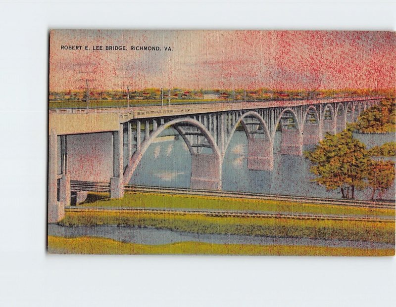 Postcard Robert E. Lee Bridge, Richmond, Virginia