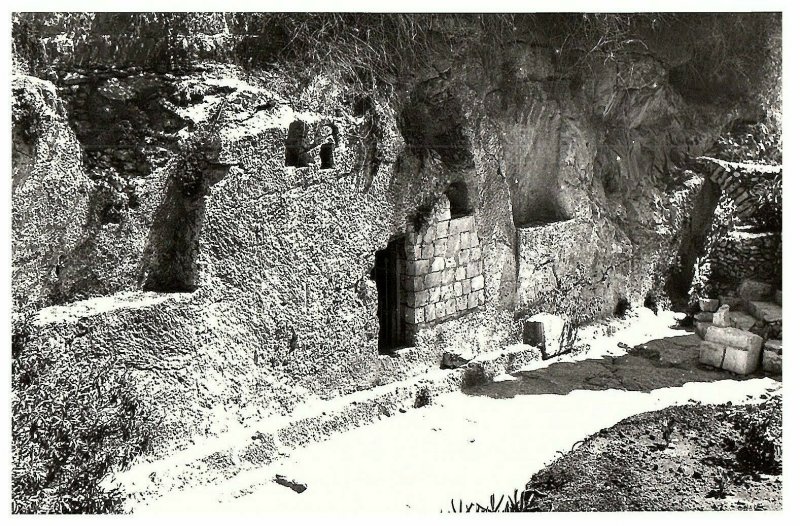 Lot 2 Garden Tomb Jerusalem Israel Postcard RPPC