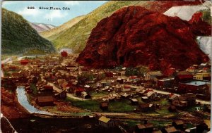 Silver Plume 1900's Mining Town Aerial View Colorado Springs  VTG Postcard 