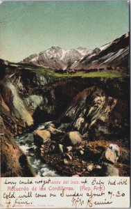 Argentina Puente del Inca Recuerdo de Las Cordilleras Vintage Postcard C082