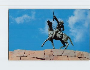 Postcard Buffalo Bill Statue, Cody, Wyoming