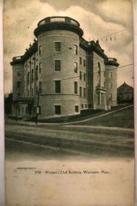 1909 Women's Club Building Worcester Massachusetts MA Postcard - Suffrage y2892