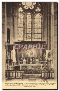 Postcard Old St Sulpice De Favieres Keepsakes front of Altar