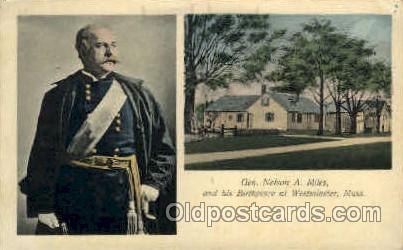 Gen. Nelson A.Miles, Westminster, Mass., Massachusetts, USA Famous People Pos...