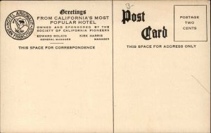 San Francisco California CA Argonauts Hotel Art Deco Vintage Postcard