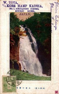 Japan Hyogo Kobe Waterfall Vintage Postcard 08.51