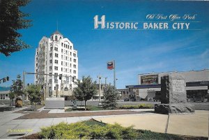 Baker City Oregon Old Post Office Park Main Street  Chevron Gas Station 4 by 6