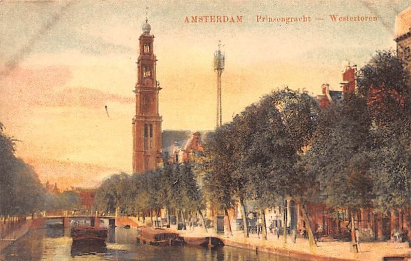 Prinsengracht Westertoreo Amsterdam Holland Unused 