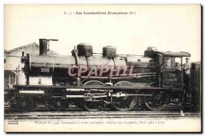 Postcard Old Train Locomotive 3599 machine