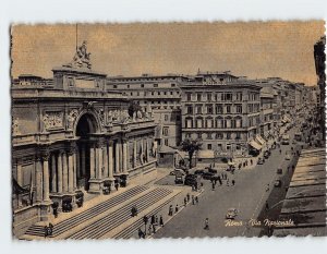 Postcard Nazionale Street Rome Italy