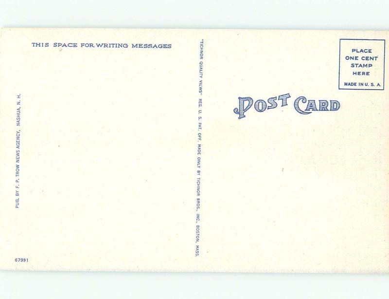 Unused Linen BRIDGE SCENE Nashua New Hampshire NH d3995