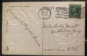 1910 Troy NY Usa Picture Postcard PPC Cover All Halloween Greetings