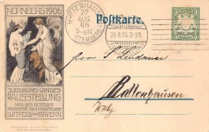 NUERNBERG BAVARIA GERMANY EXPOSITION POSTAL CARD POSTCARD 1906 !!