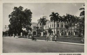 PC CPA SINGAPORE, RAFFLES MUSEUM, Vintage REAL PHOTO Postcard (b19688)