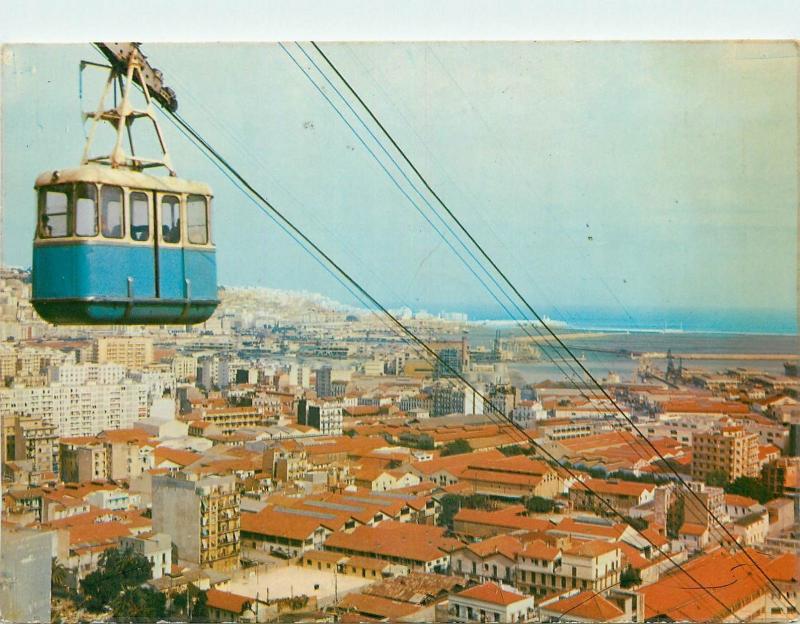 Algerie Belcourt panorama telpher telepherique funivia cableway