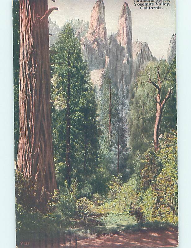 Divided-back NATURE Yosemite Valley In Park - Near Stockton & Modesto CA AD8405