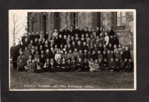 Lihula algkool Mustvalge School Postcard Real Photo RPPC Carte Postale Estonia