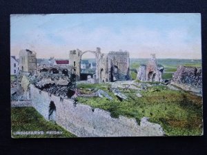 Northumberland HOLY ISLAND Lindisfarne Priory Ruins c1908 Postcard by Auty
