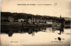 CPA FONTAINES-sur-SAONE Le Pont Suspendu (461789)