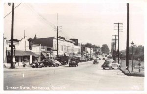 Waycross Georgia Street Scene Real Photo Vintage Postcard AA6771