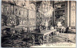 Postcard - Queen Mothers Reception Room - Palace of Fontainebleau, France